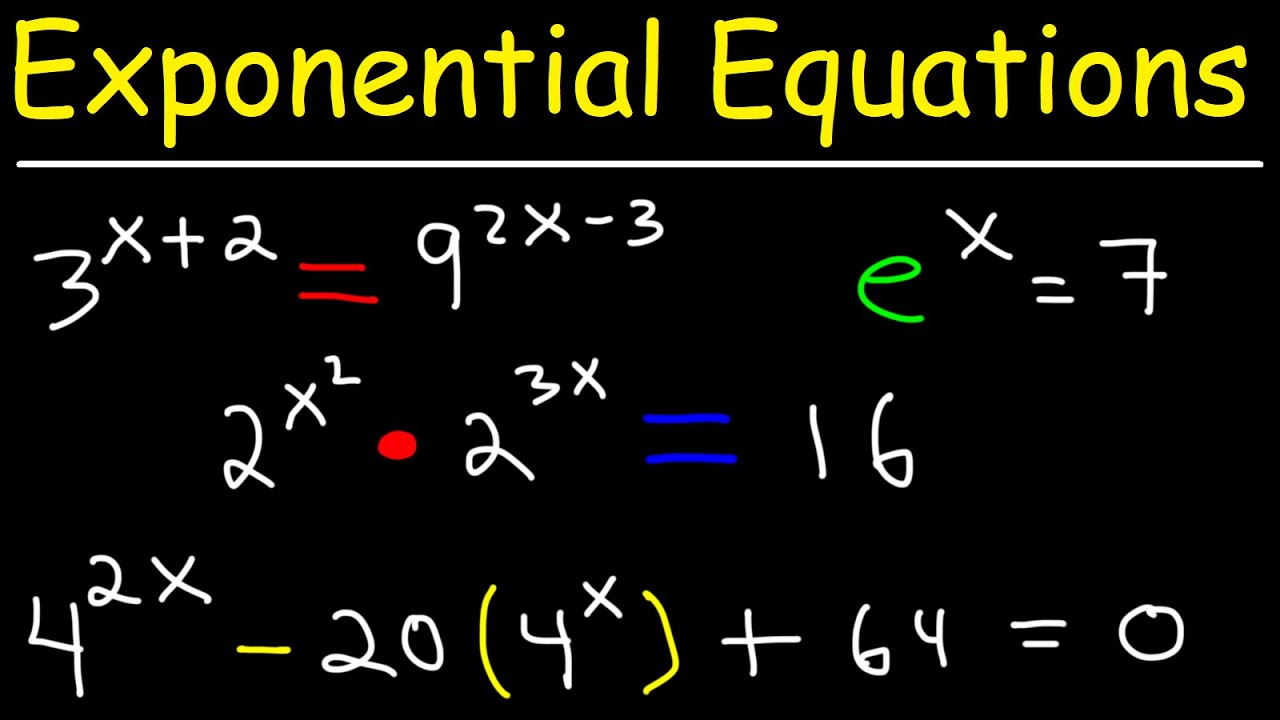 Practice-Transformations and Exponential Equations 9th - 12th Grade ...