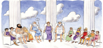 D'Aulaires' Greek Myths pp. 8-23