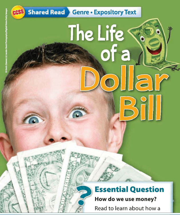 The Life Cycle of a Dollar Bill Flashcard (Standard: ELA.8.R.2.3)