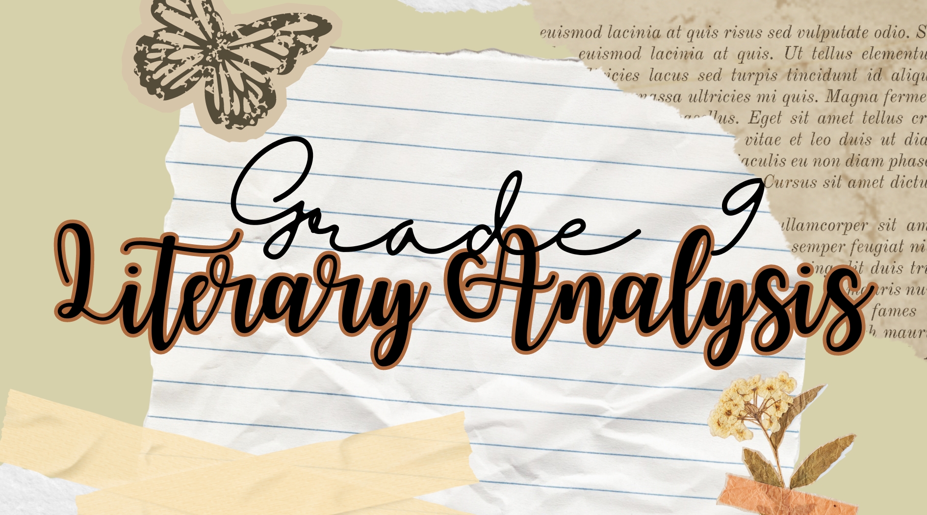 Literary Analysis Concepts