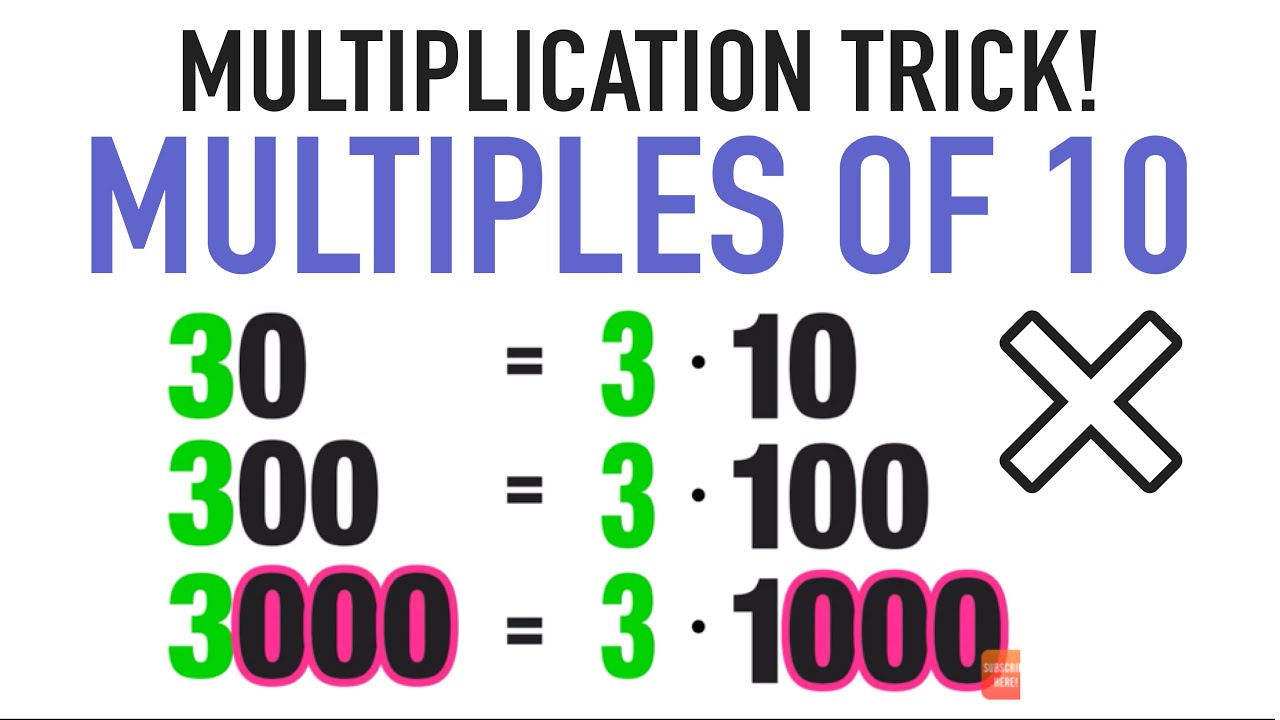 Multiply by Multiples of 10 